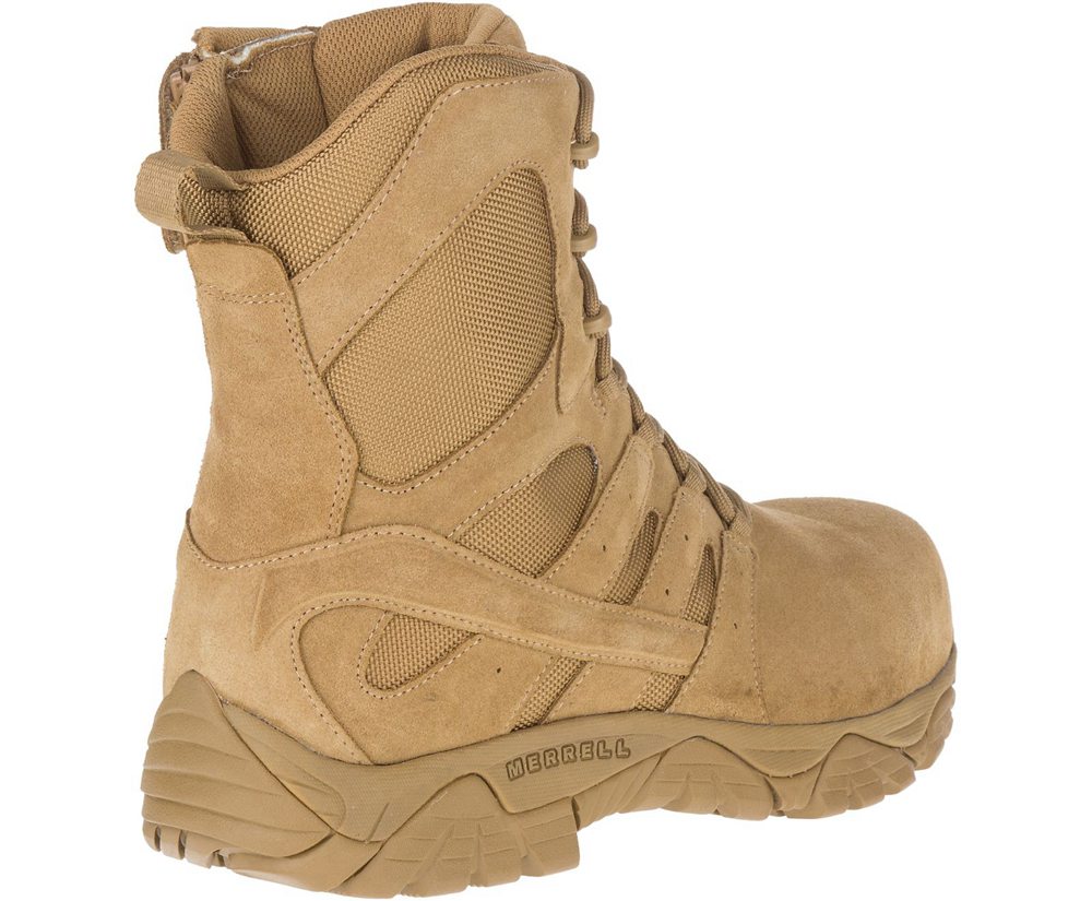 Botas Mujer - Merrell Moab 2 8\" Defense Zip Comp Toe - Kaki - LUGM-36081